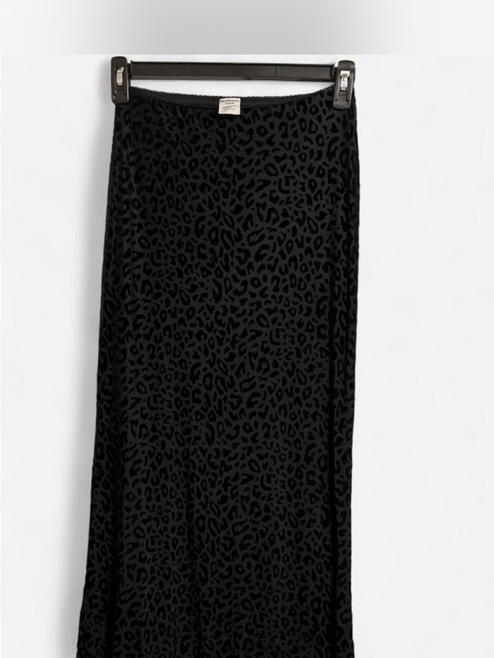 No Boundaries Black Leopard-Print Maxi Skirt